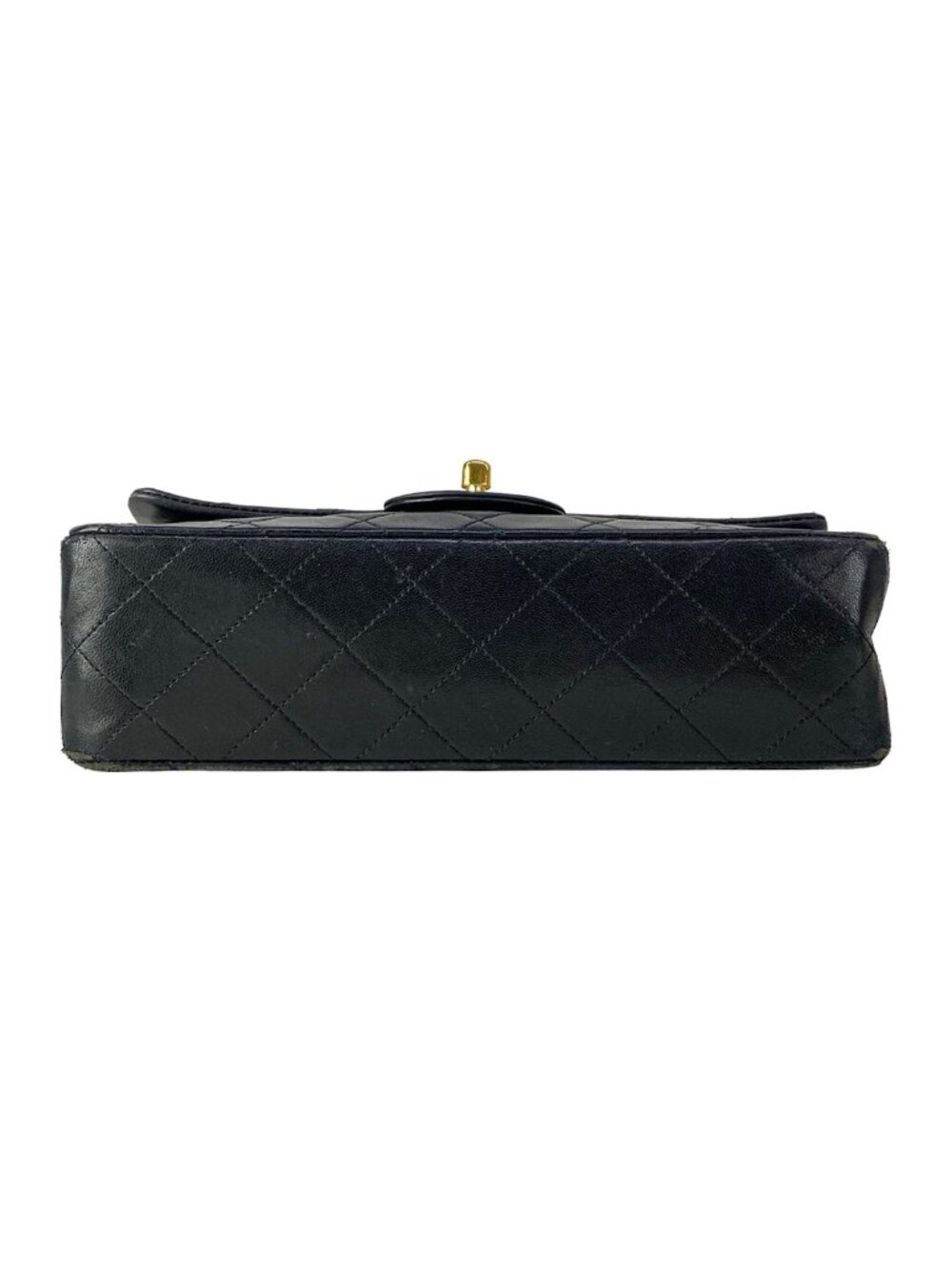 Chanel Shoulder Bag Double Flap Quilted Black Chain Gold Lambskin - Picture 5 of 15